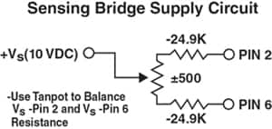 Typical Sensing bridge bias circuitry 